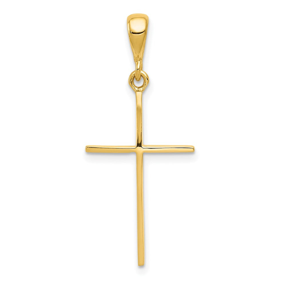 14k Yellow Gold 14 mm Polished Cross Pendant (1.04 grams)