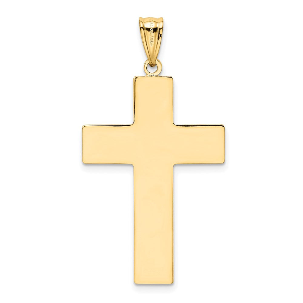 14k Yellow Gold 21 mm Hollow Cross Pendant (1.91 grams)