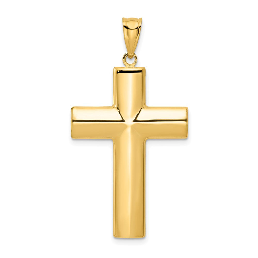 14k Yellow Gold 21 mm Hollow Cross Pendant (1.91 grams)