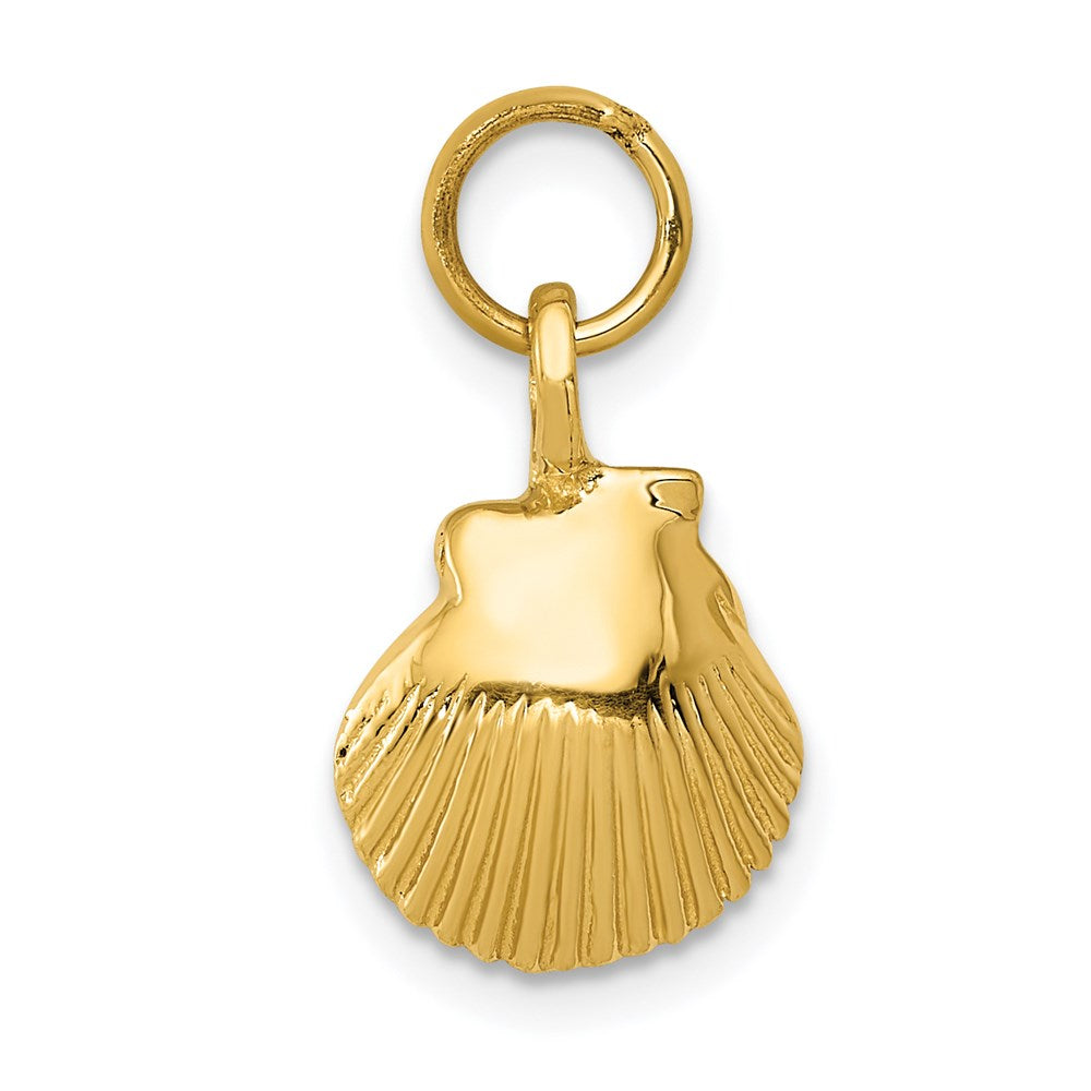 14k Yellow Gold 10 mm Seashell Pendant (0.85 grams)