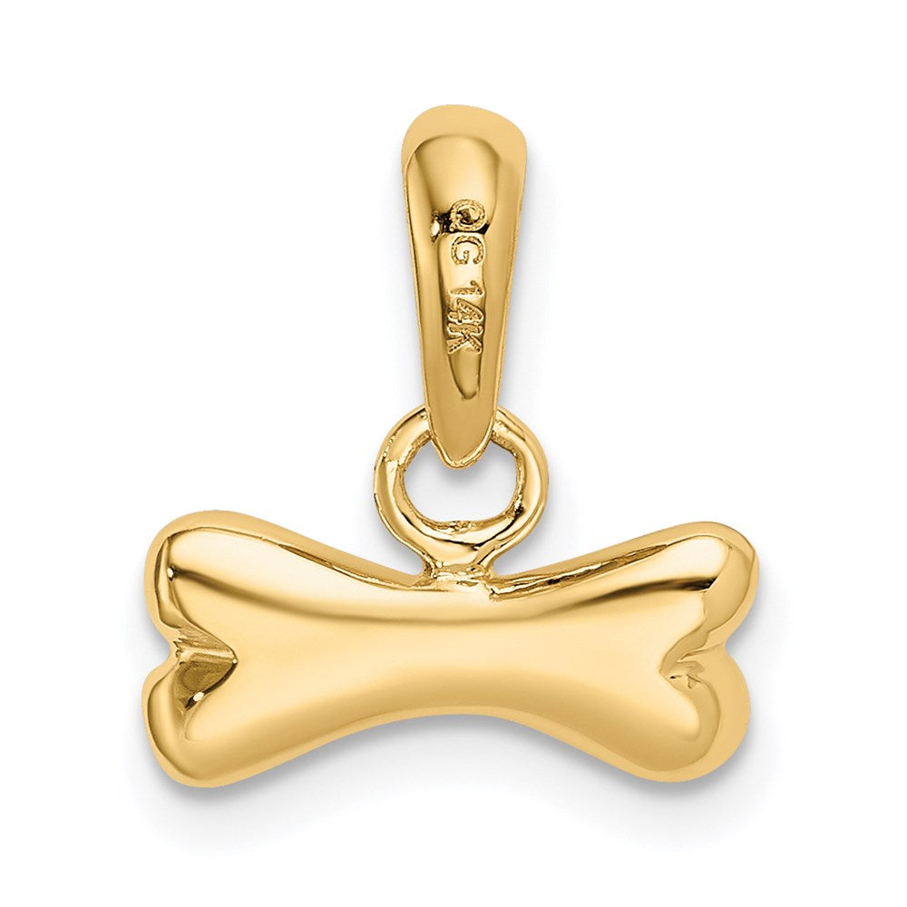 14k Yellow Gold 14 mm Dog Bone Pendant (2.07 grams)