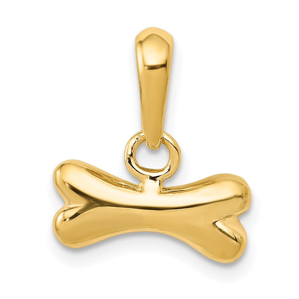 14k Yellow Gold 14 mm Dog Bone Pendant (2.07 grams)