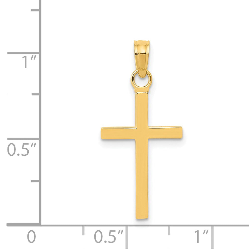 14k Yellow Gold 11 mm Polished Cross Pendant (0.79 grams)