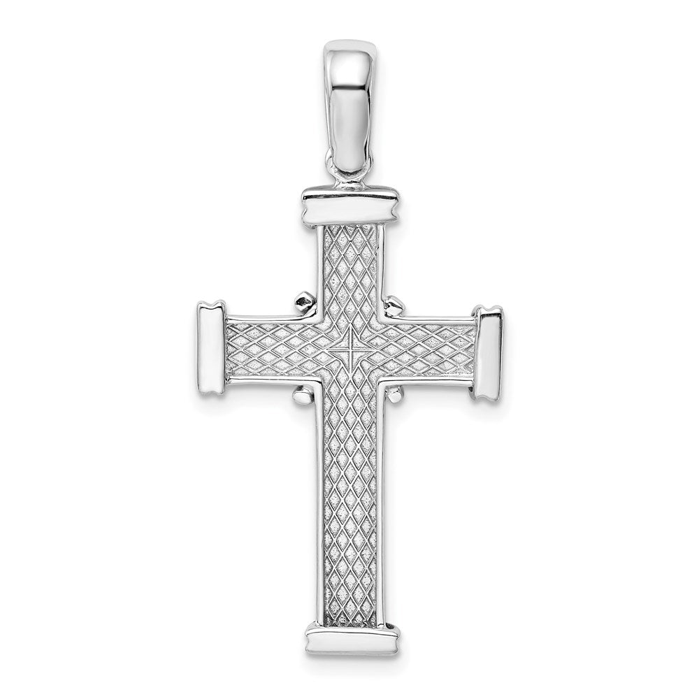 14k White Gold 19.5 mm Latin Cross Pendant (4.68 grams)