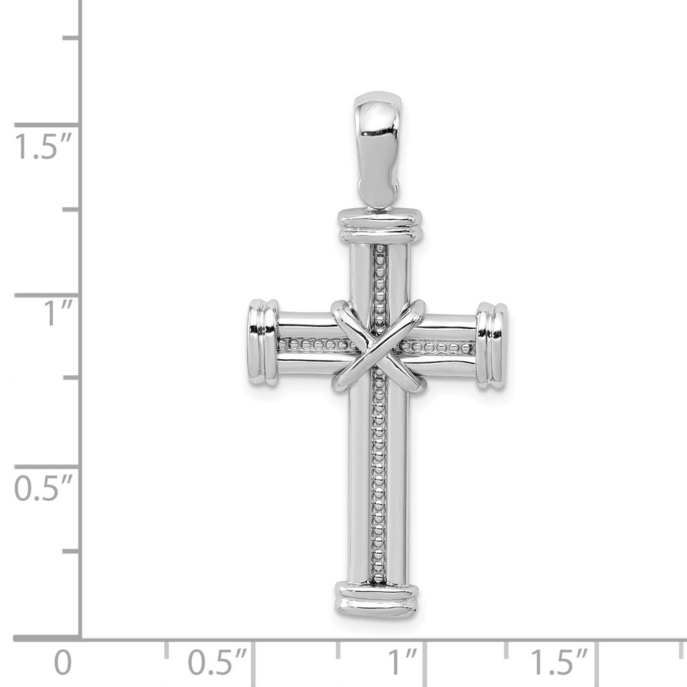 14k White Gold 19.5 mm Latin Cross Pendant (4.68 grams)