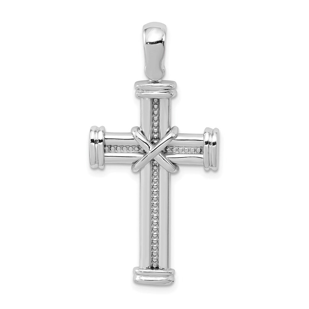 14k White Gold 19.5 mm Latin Cross Pendant (4.68 grams)