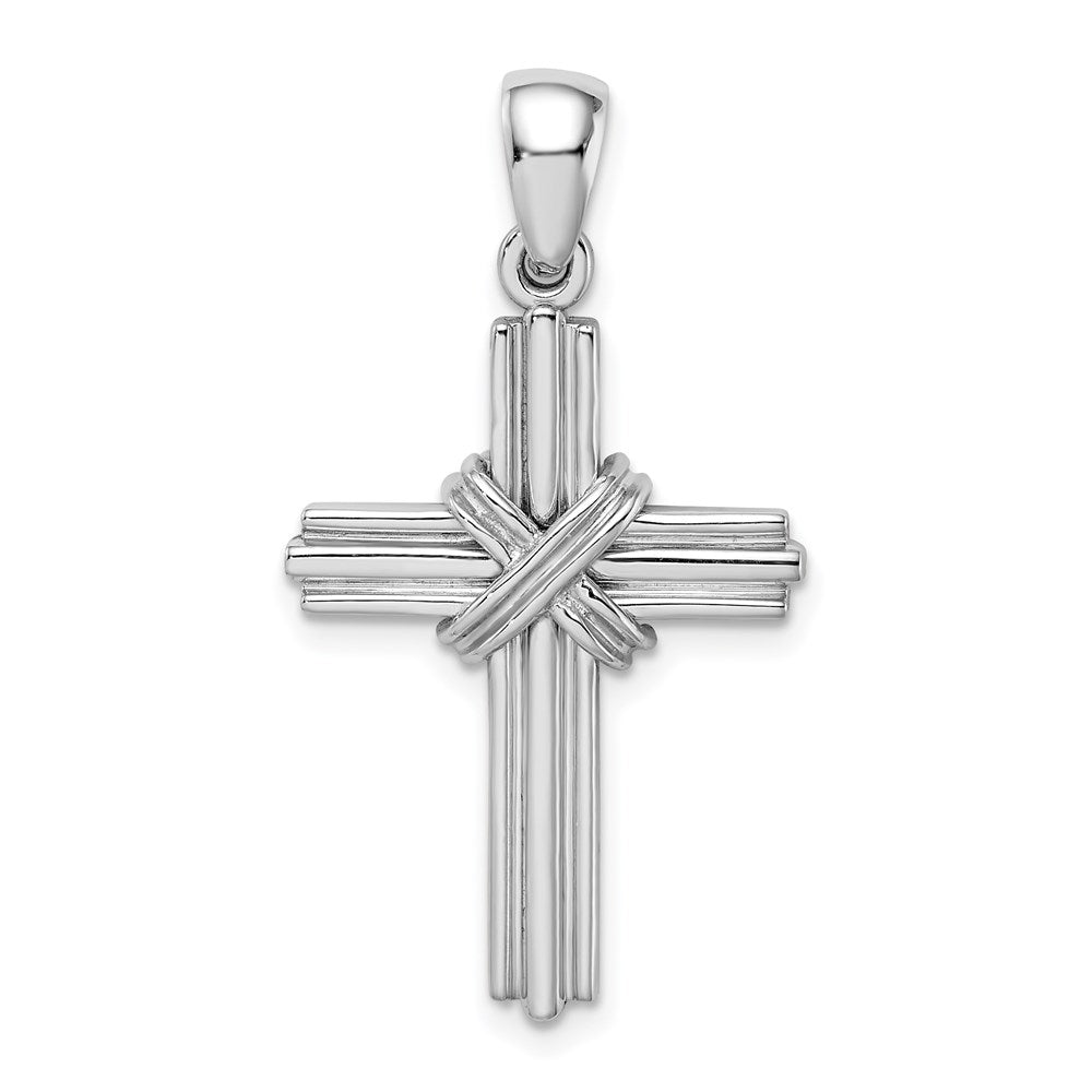 14k White Gold 19.45 mm Passion Cross Pendant (3.88 grams)