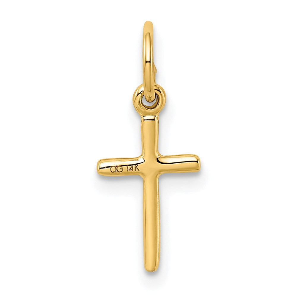 14k Yellow Gold 8 mm Small Cross Charm (0.48 grams)