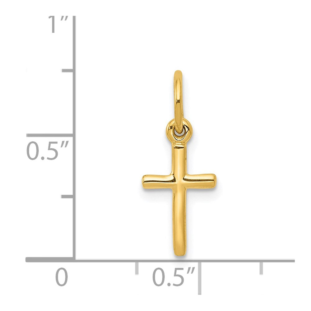 14k Yellow Gold 8 mm Small Cross Charm (0.48 grams)