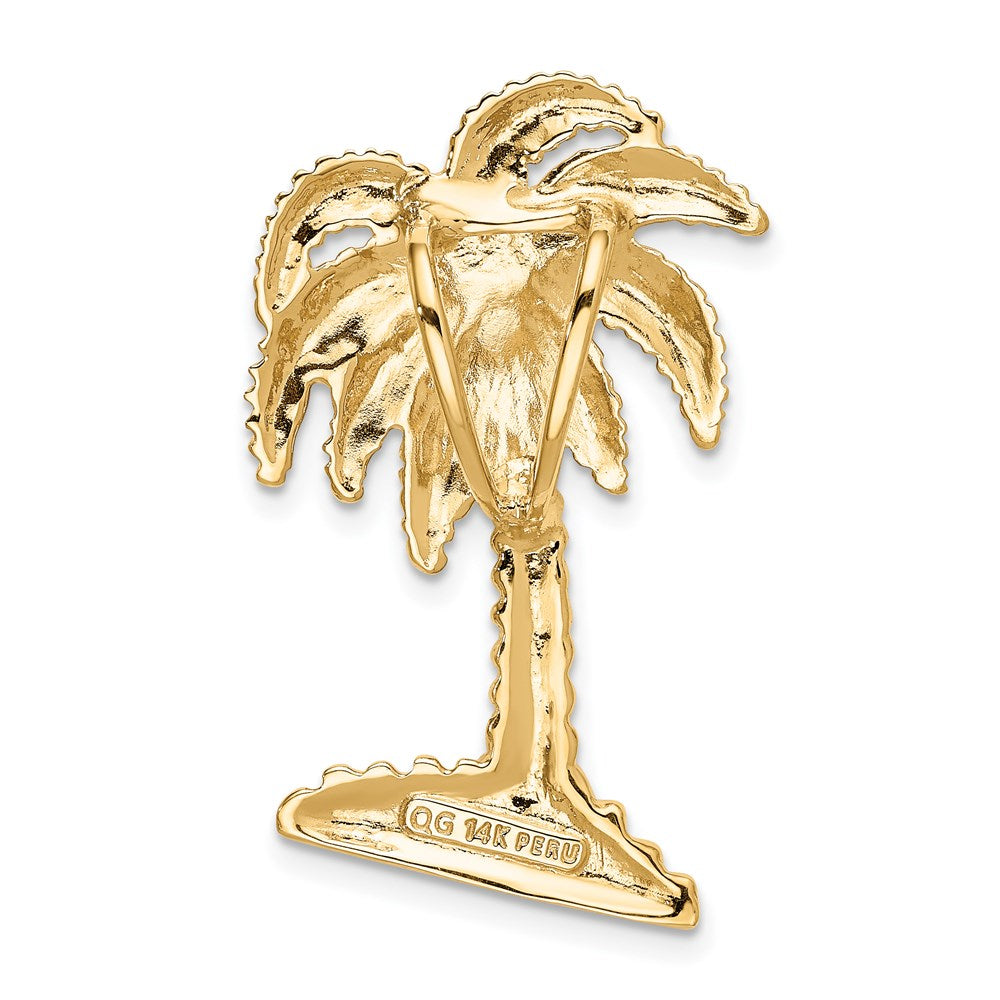 14k Yellow Gold 21 mm Palm Tree Slide (4.19 grams)