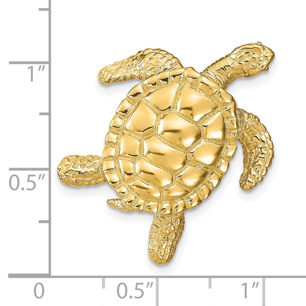 14k Yellow Gold 26 mm Sea Turtle Slide (6.91 grams)