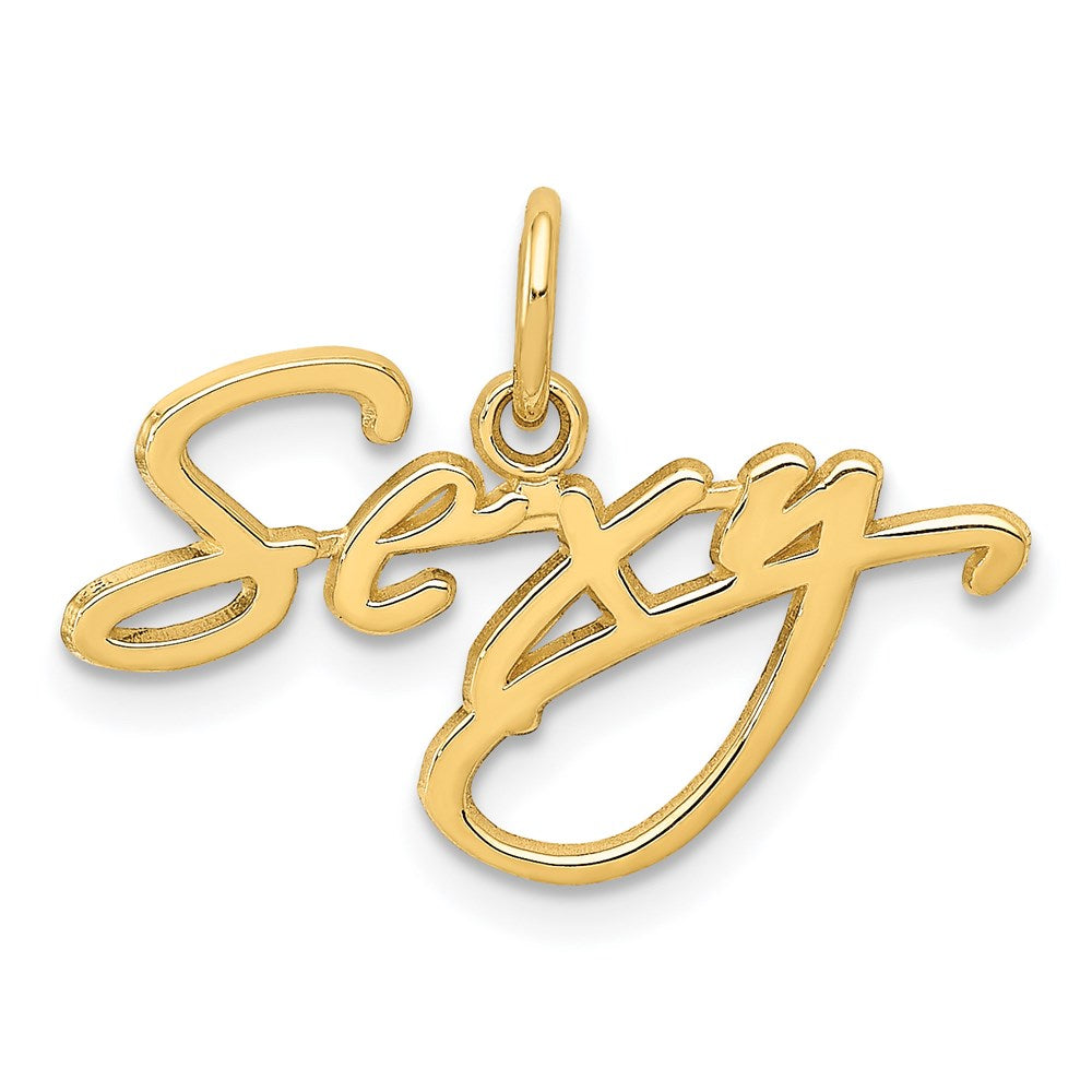 14k Yellow Gold 22 mm SEXY Charm (0.68 grams)