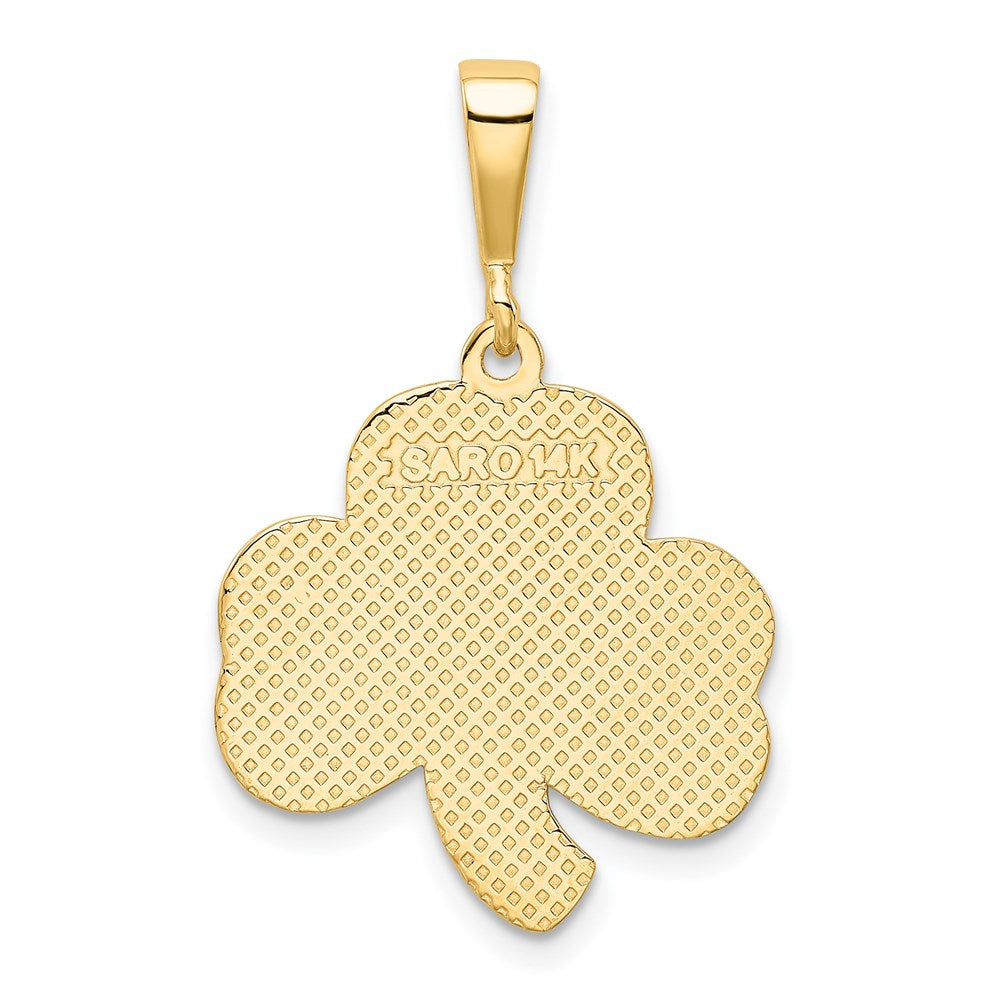 14k Yellow Gold 20 mm Trinity Clover Pendant (2.13 grams)