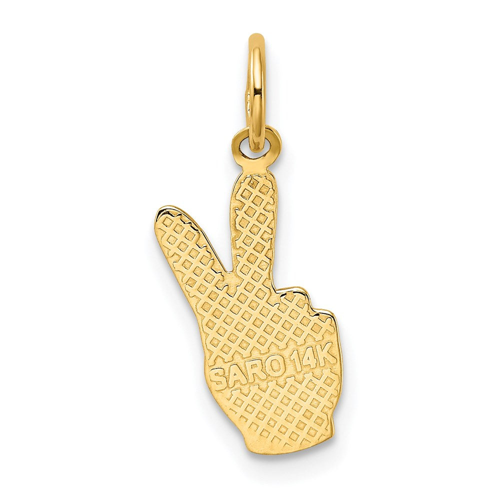 14k Yellow Gold 8 mm Peace Sign Charm (0.6 grams)