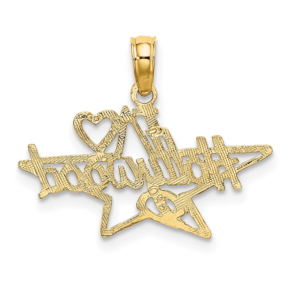 14k Yellow Gold 21.55 mm I HEART HOLLYWOOD Star Charm