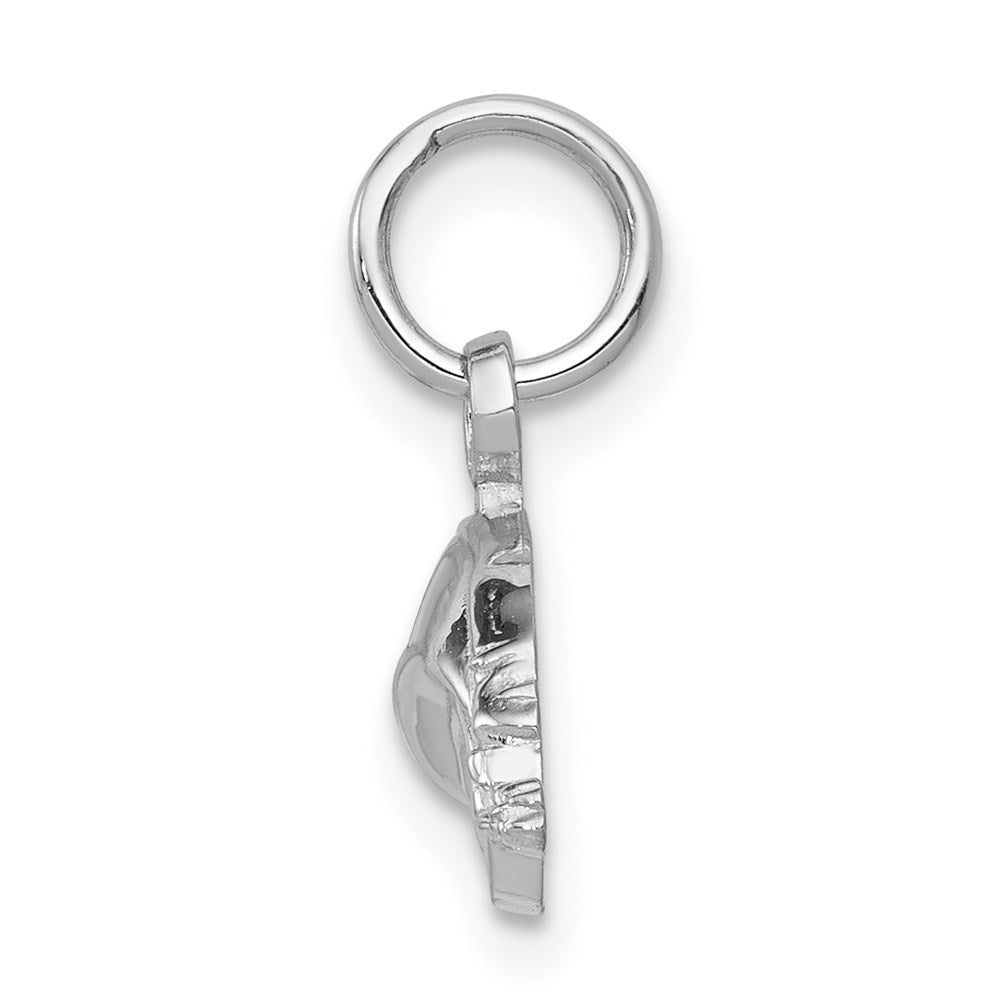14k White Gold 20 mm Car Charm (0.78 grams)