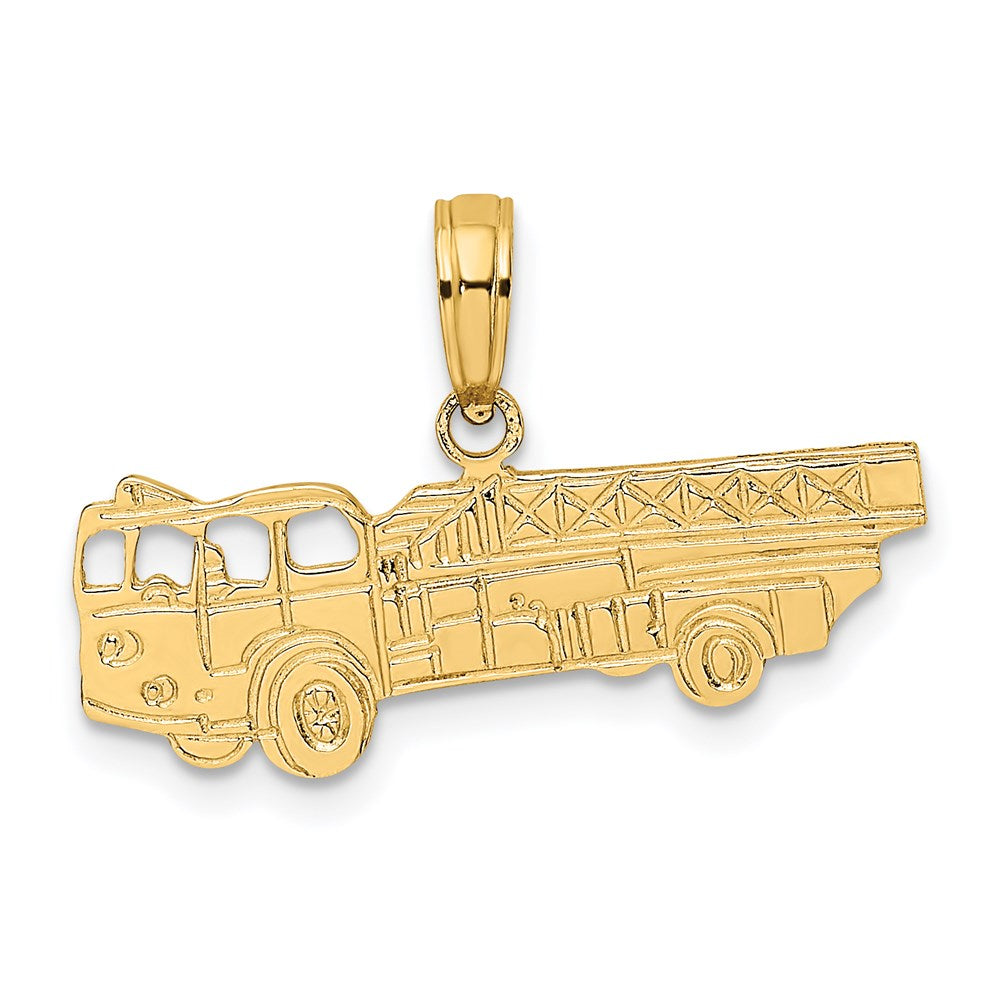 14k Yellow Gold 24 mm Fire Truck Charm (1.37 grams)
