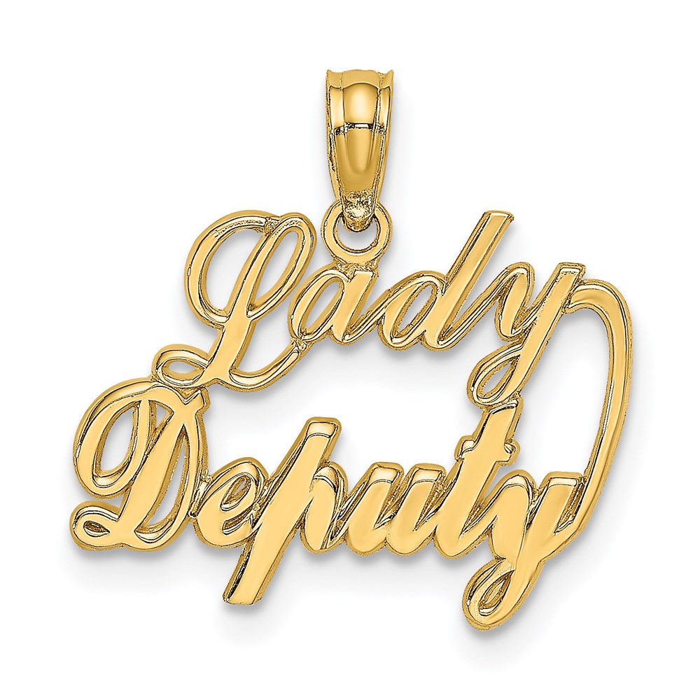 14k Yellow Gold 8.25 mm LADY DEPUTY Charm (1 grams)