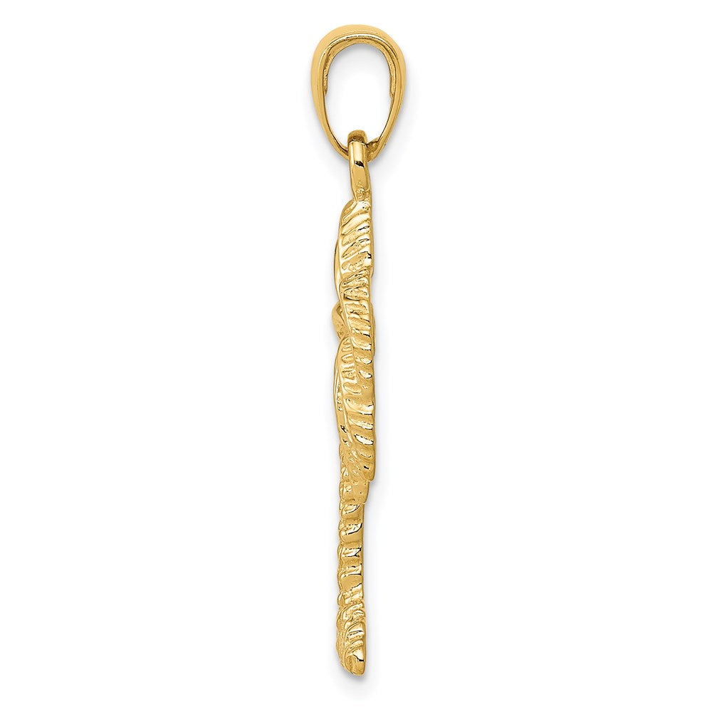 14k Yellow Gold 14 mm Palm Tree Pendant (2.28 grams)