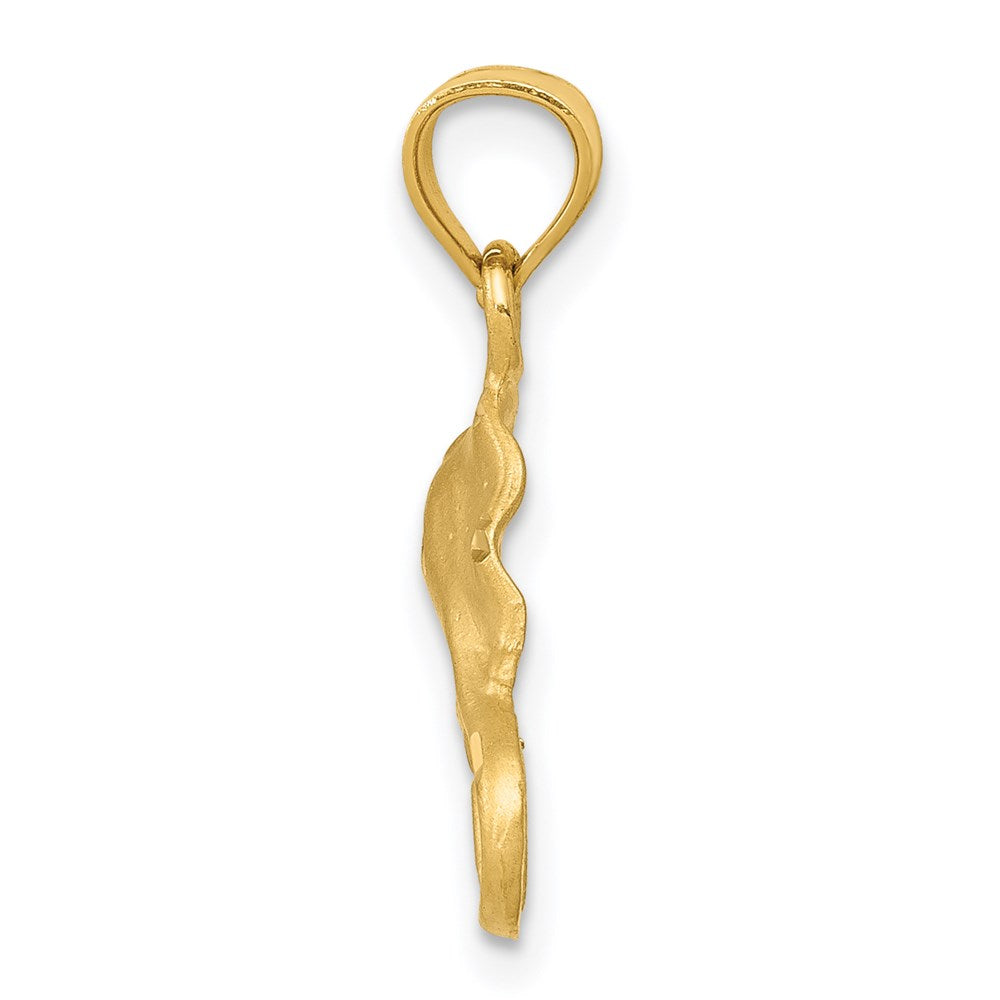 14k Yellow Gold 12 mm Stingray Pendant (0.81 grams)