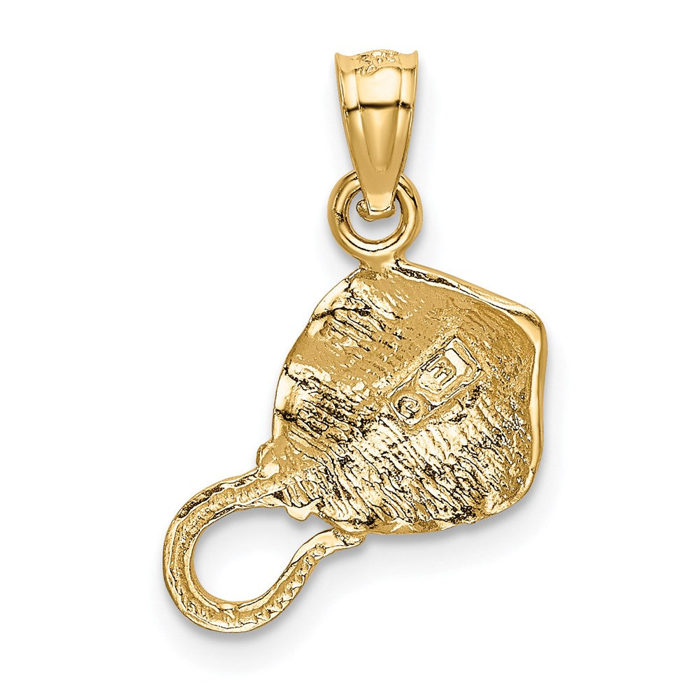 14k Yellow Gold 12 mm Stingray Pendant (0.81 grams)