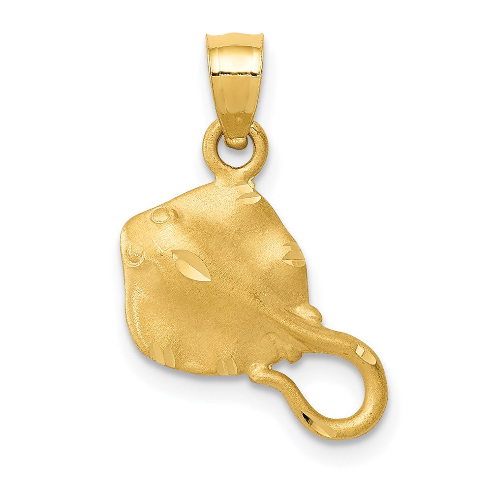 14k Yellow Gold 12 mm Stingray Pendant (0.81 grams)