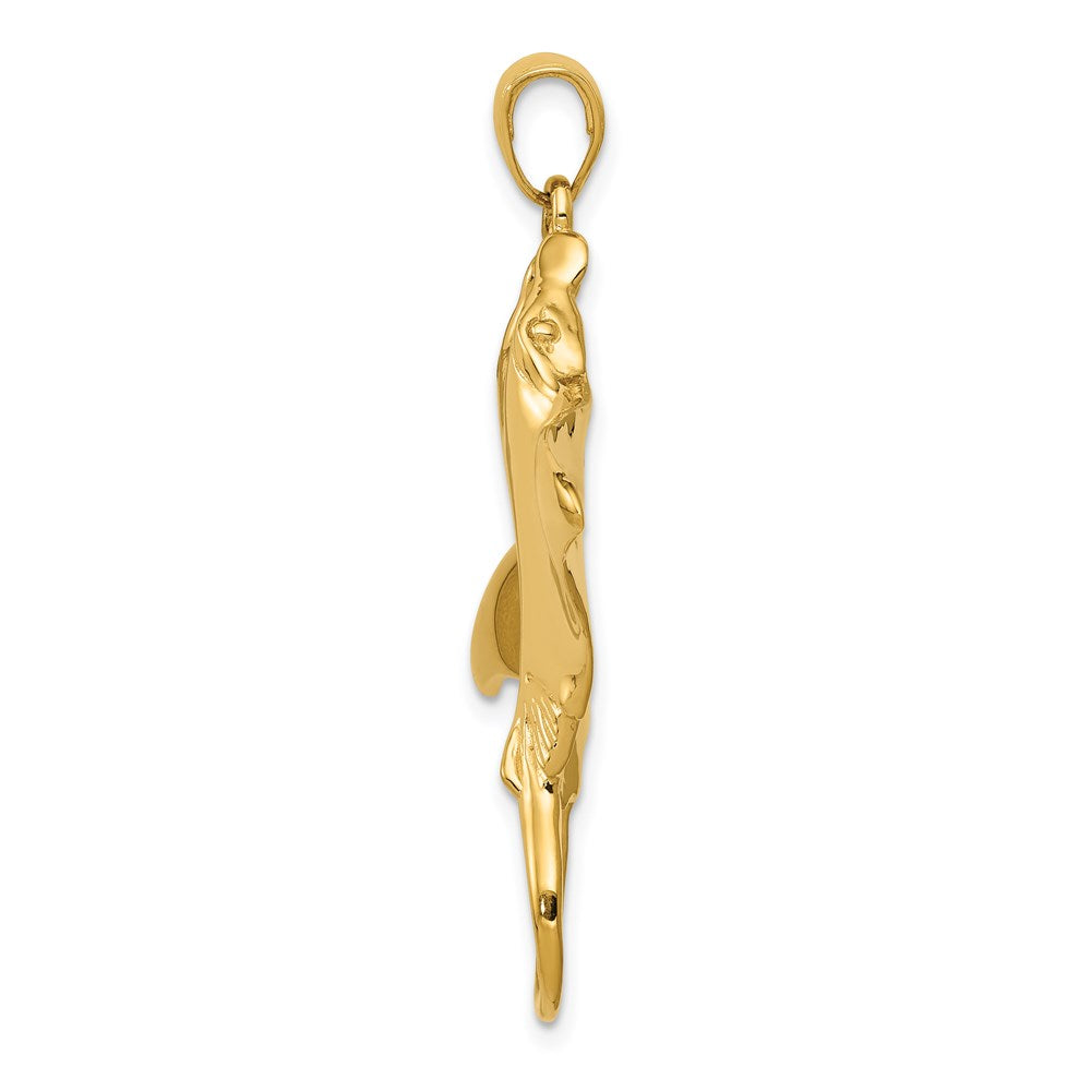 14k Yellow Gold 35 mm Manta Ray Pendant (6.64 grams)