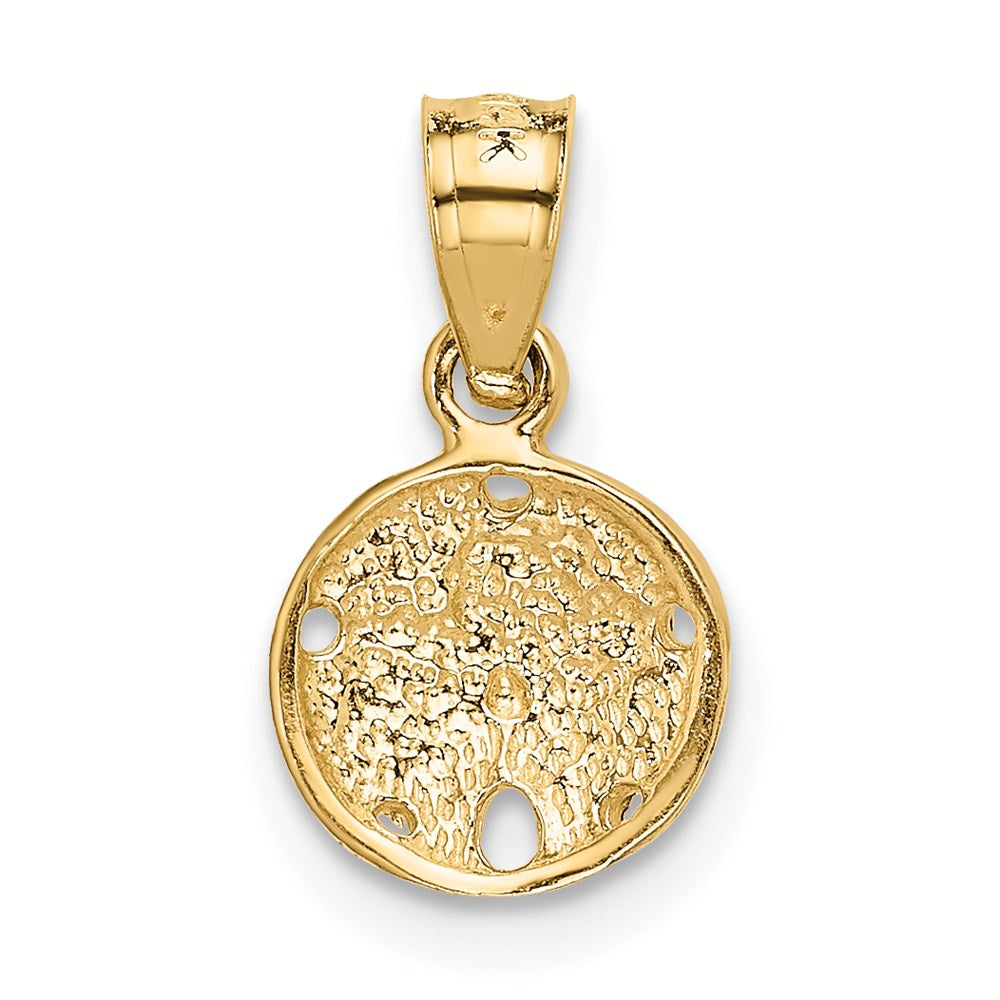 14k Yellow Gold 8 mm Sand Dollar Pendant (0.56 grams)