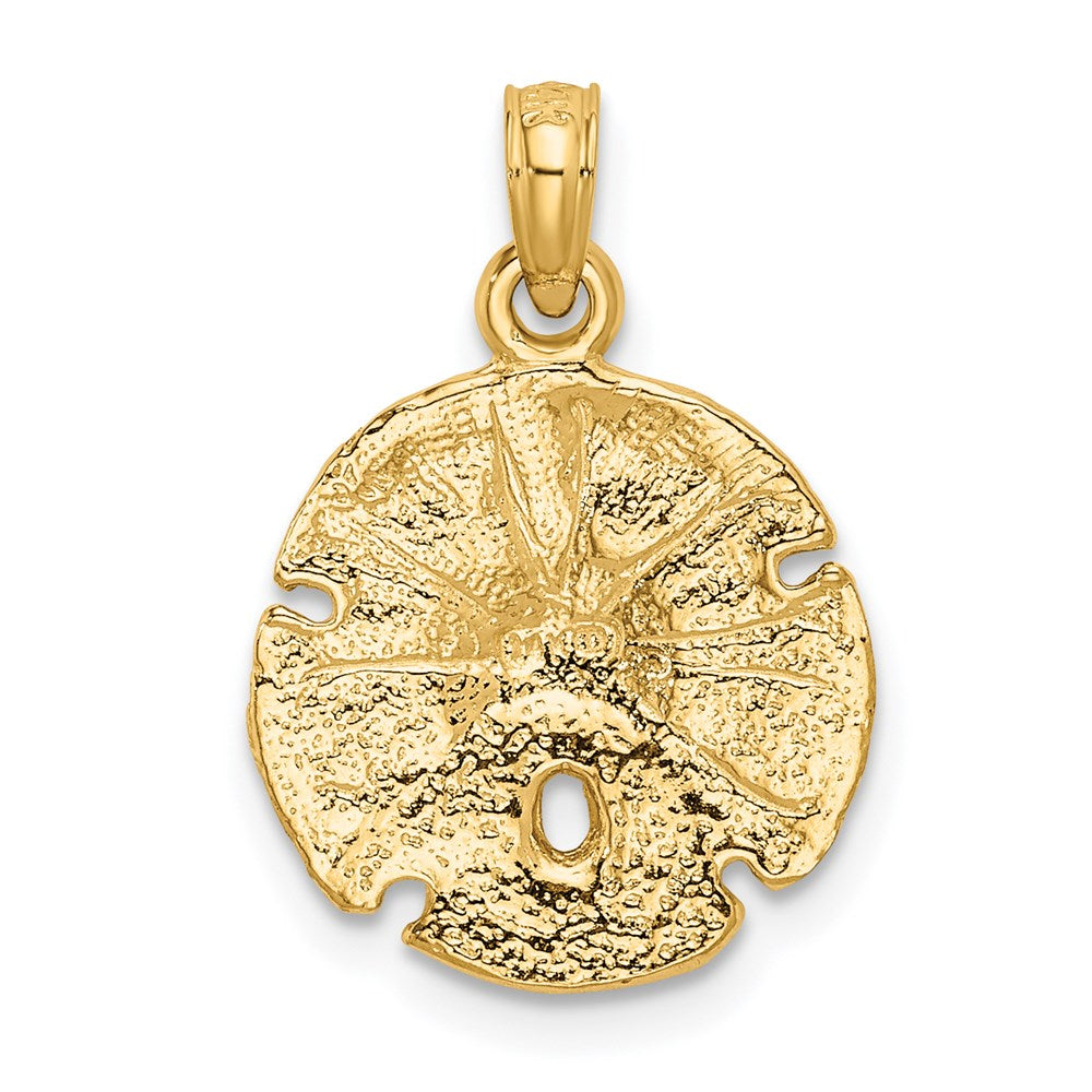 14k Yellow Gold 15 mm Sand Dollar Pendant (1.49 grams)