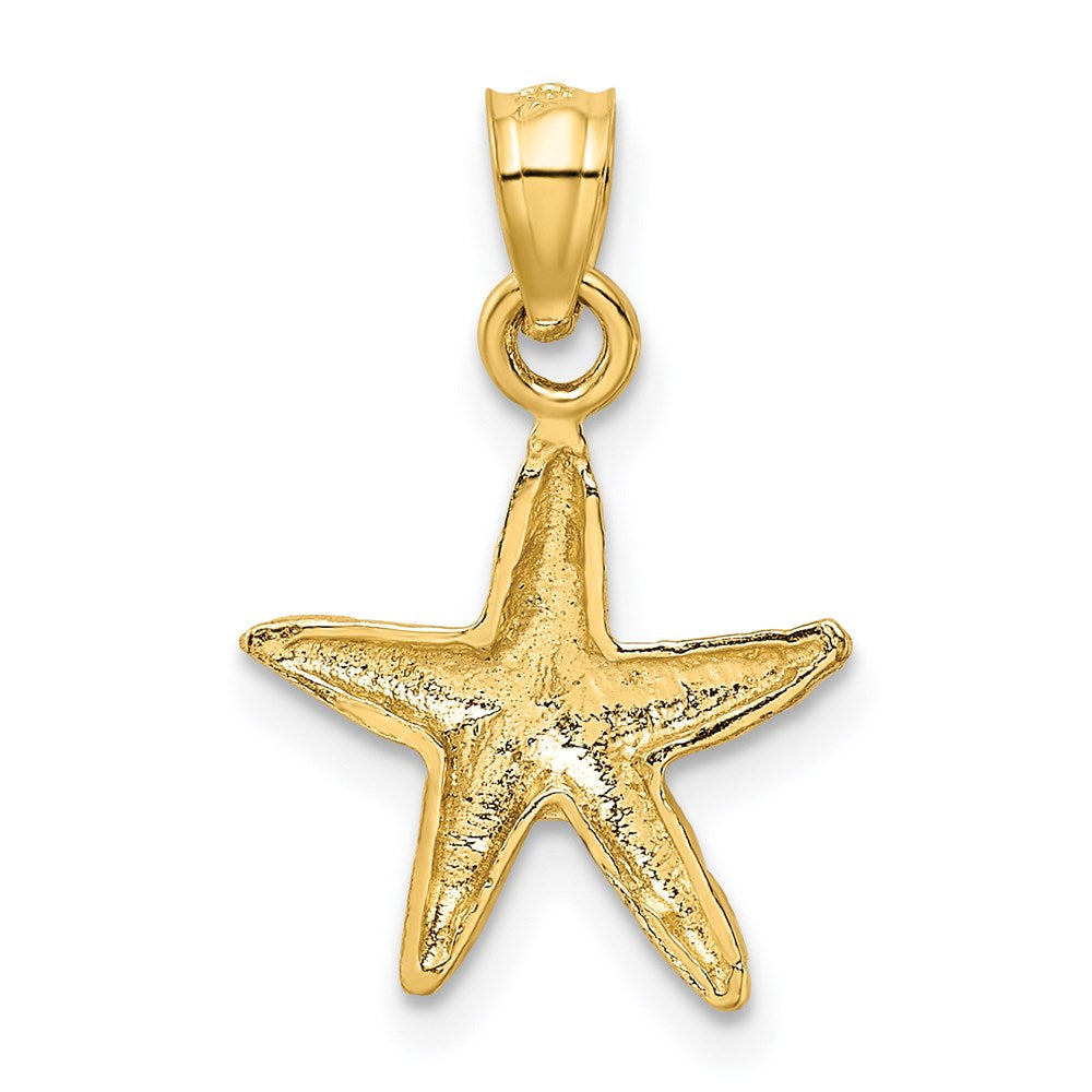 14k Yellow Gold 12 mm Starfish Pendant (0.6 grams)