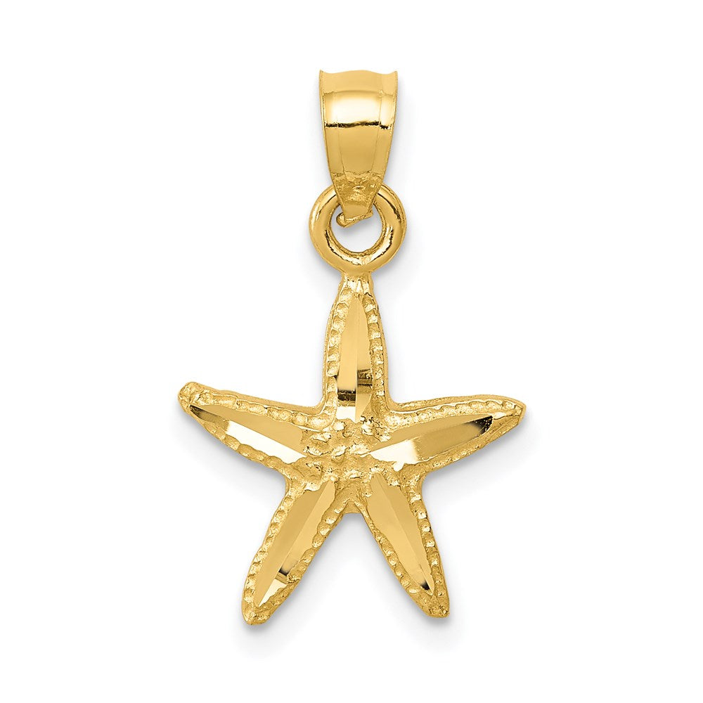 14k Yellow Gold 12 mm Starfish Pendant (0.6 grams)