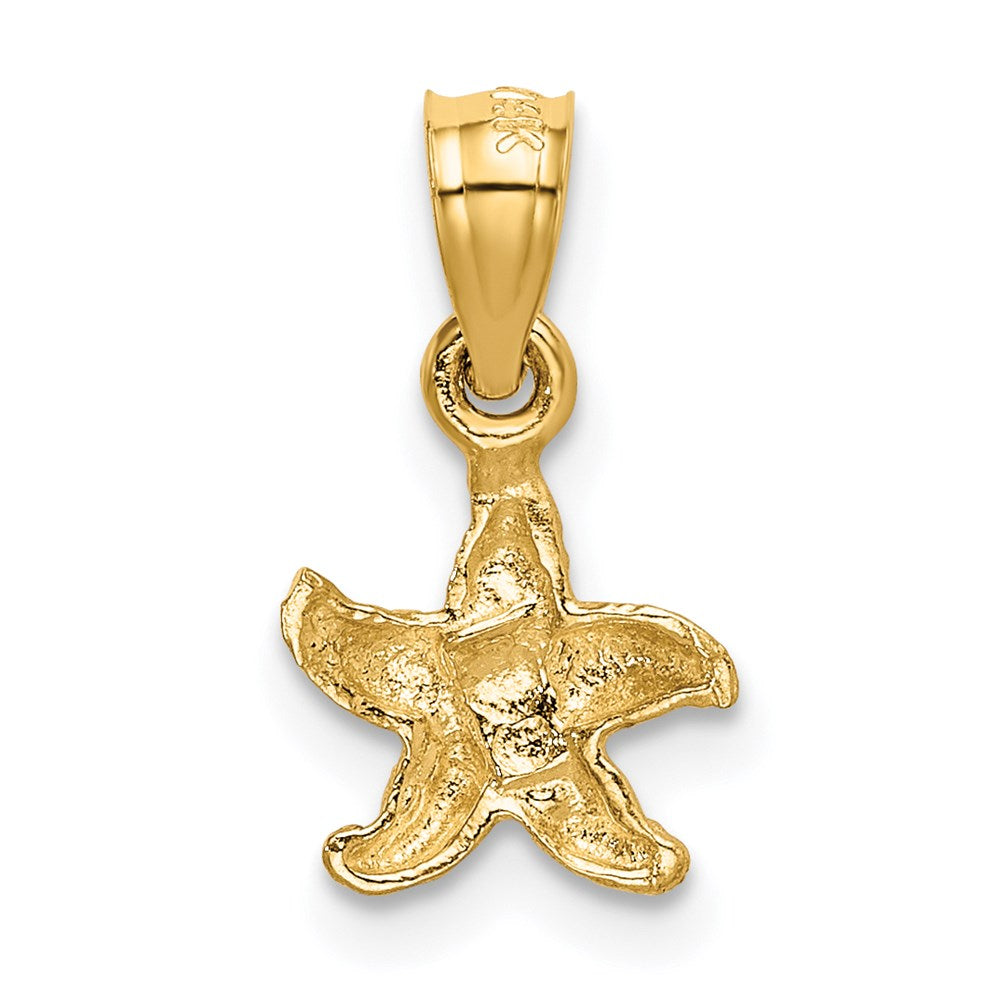 14k Yellow Gold 8 mm Starfish Pendant (0.54 grams)