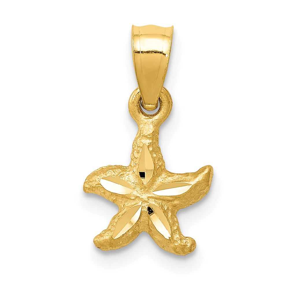 14k Yellow Gold 8 mm Starfish Pendant (0.54 grams)