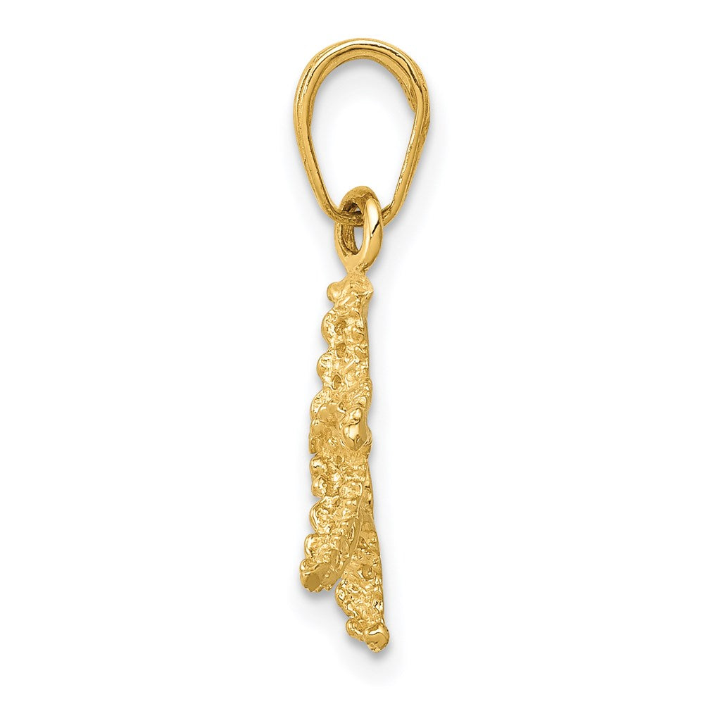 14k Yellow Gold 12 mm Starfish Pendant (0.95 grams)