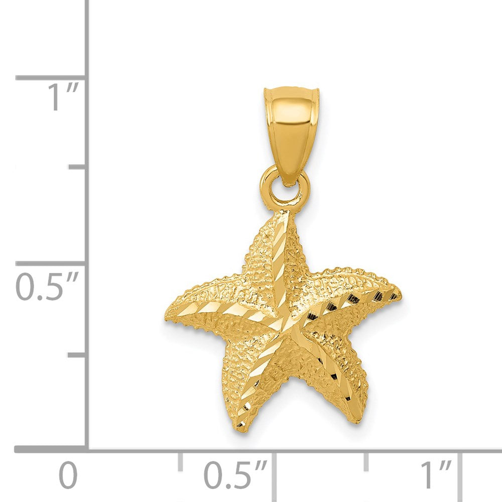 14k Yellow Gold 16 mm Starfish Pendant (1.04 grams)