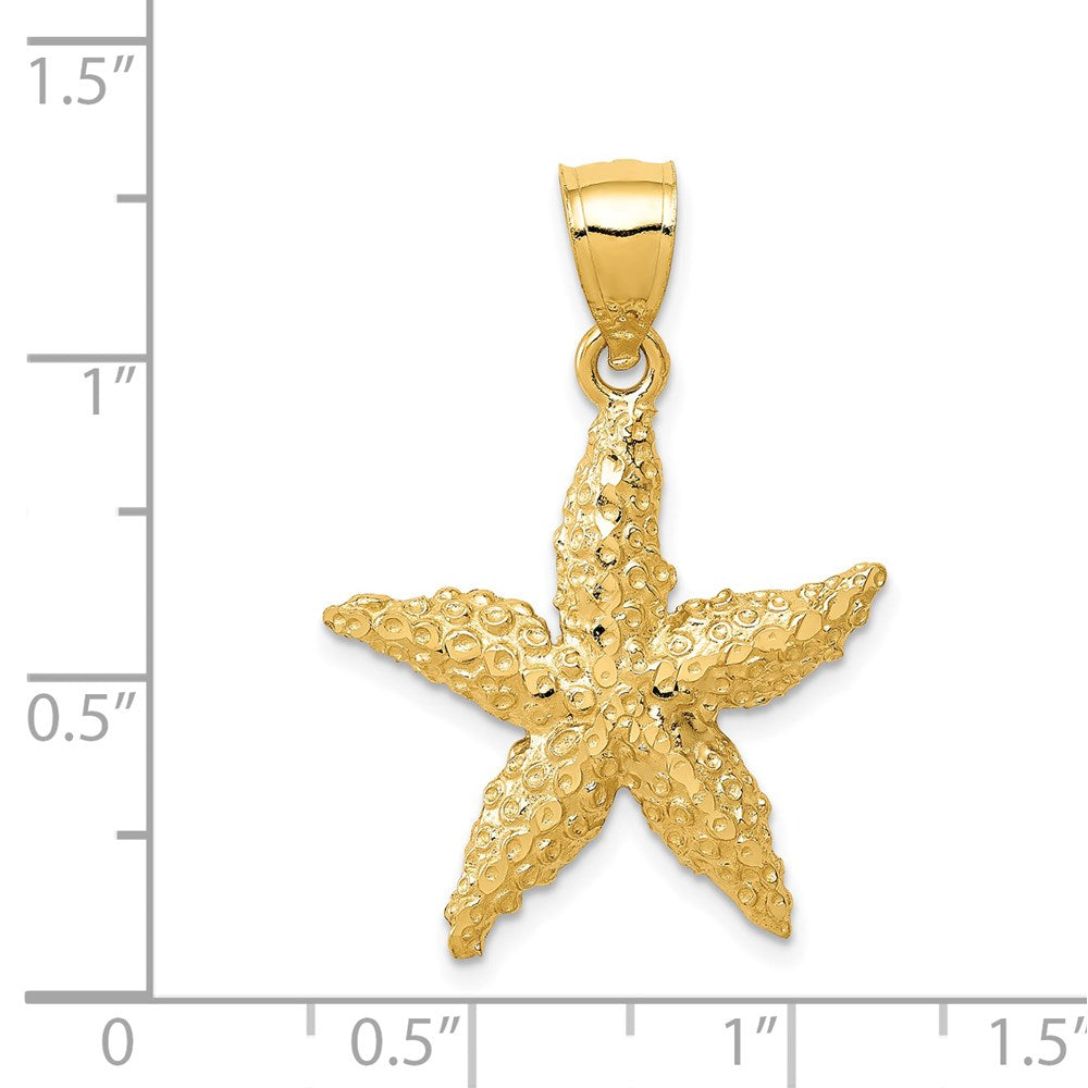 14k Yellow Gold 21 mm Starfish Pendant (1.76 grams)