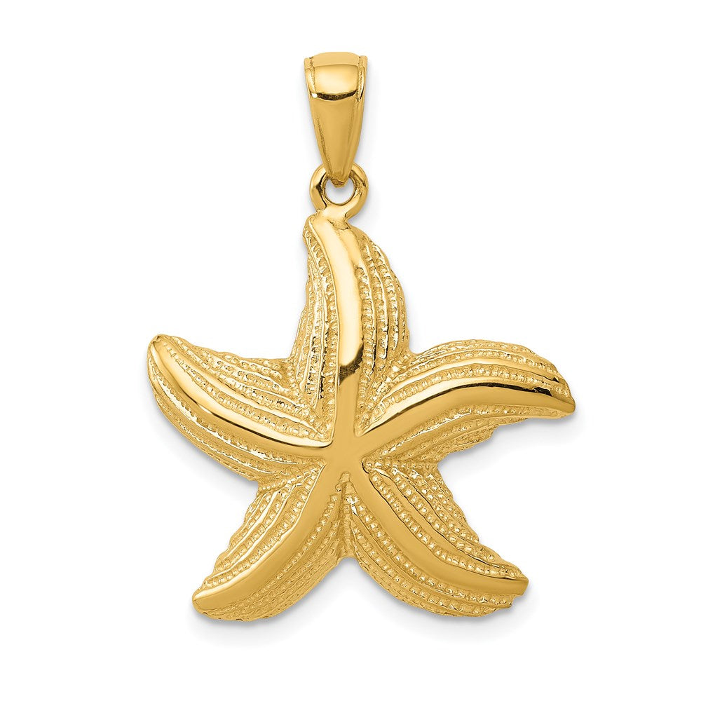 14k Yellow Gold 19 mm Starfish Pendant (3.09 grams)