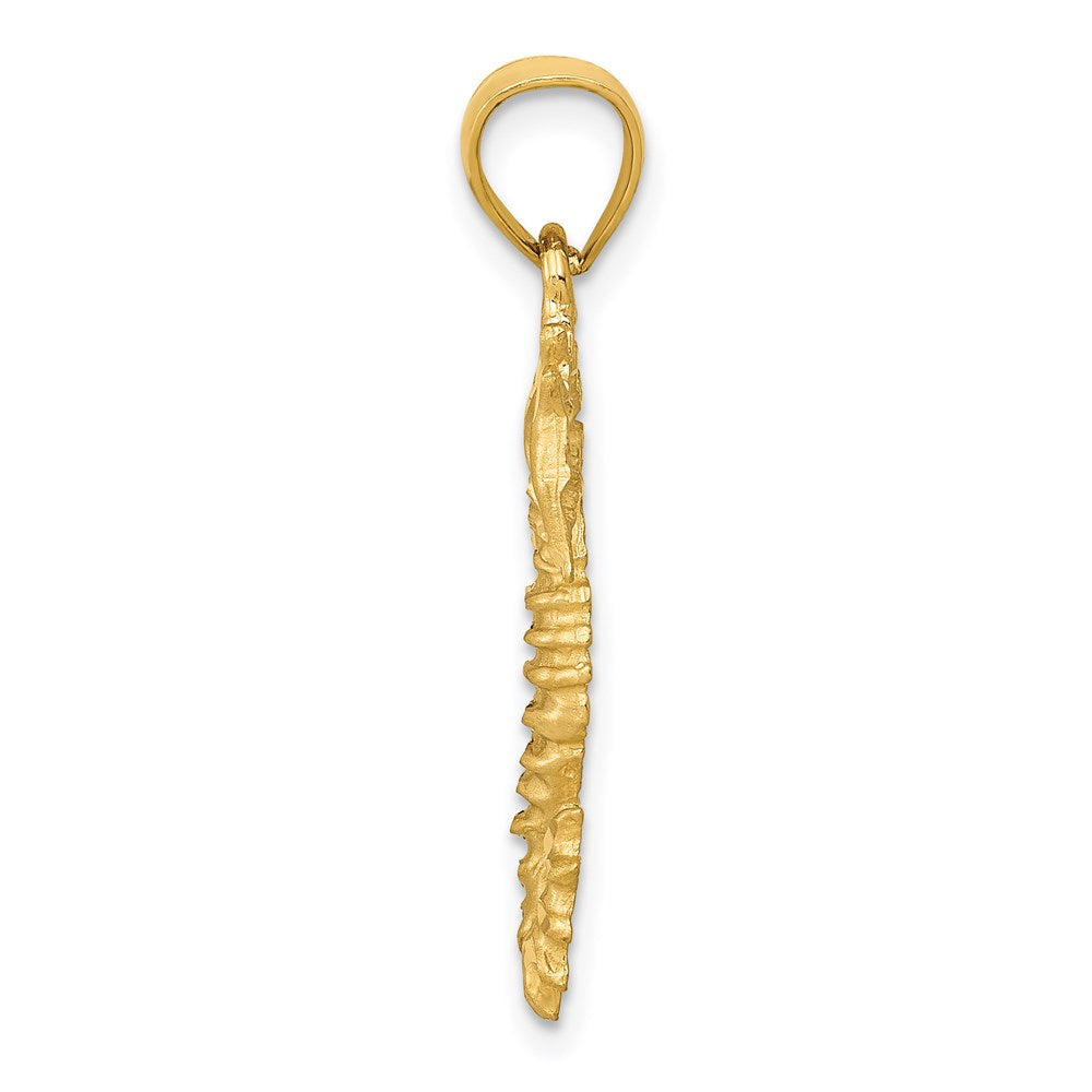 14k Yellow Gold 11 mm Seahorse Pendant (1.15 grams)