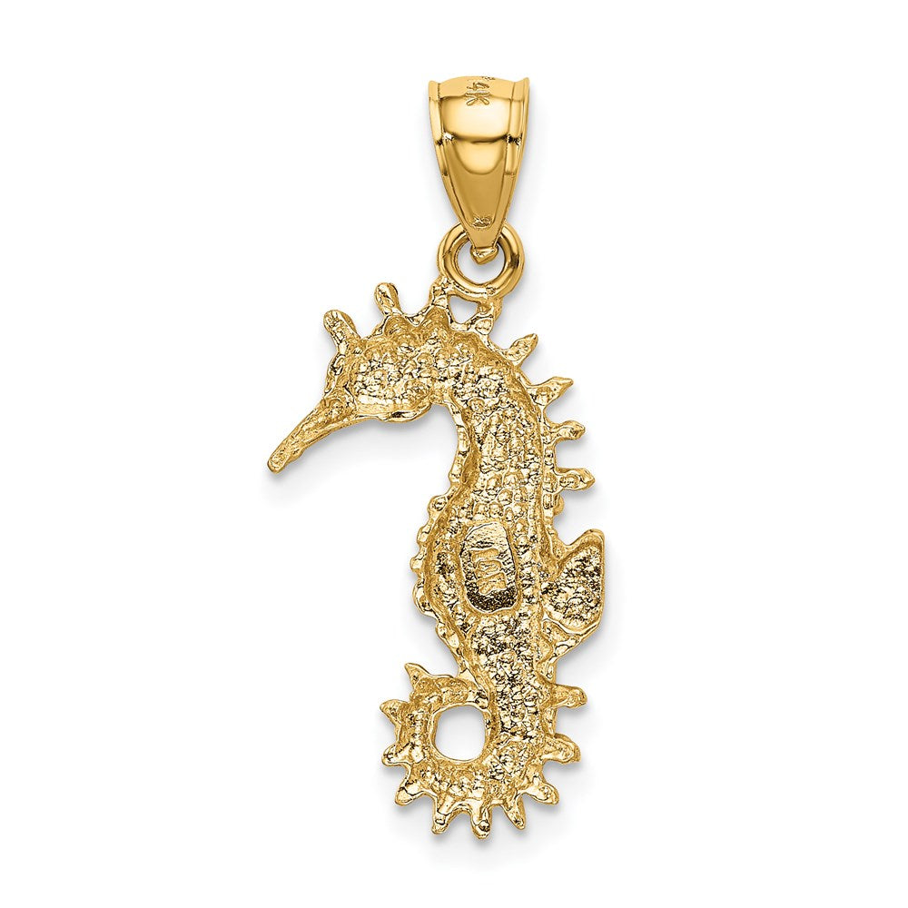 14k Yellow Gold 11 mm Seahorse Pendant (1.15 grams)