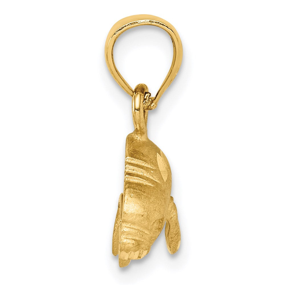 14k Yellow Gold 16 mm Manatee Pendant (1.42 grams)