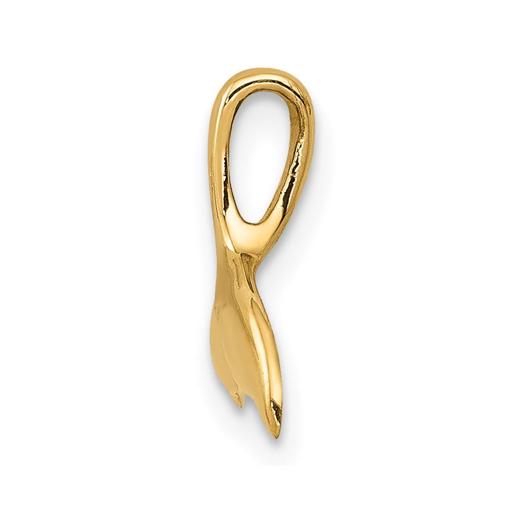 14k Yellow Gold 12 mm Whale Tail Chain Slide (0.63 grams)