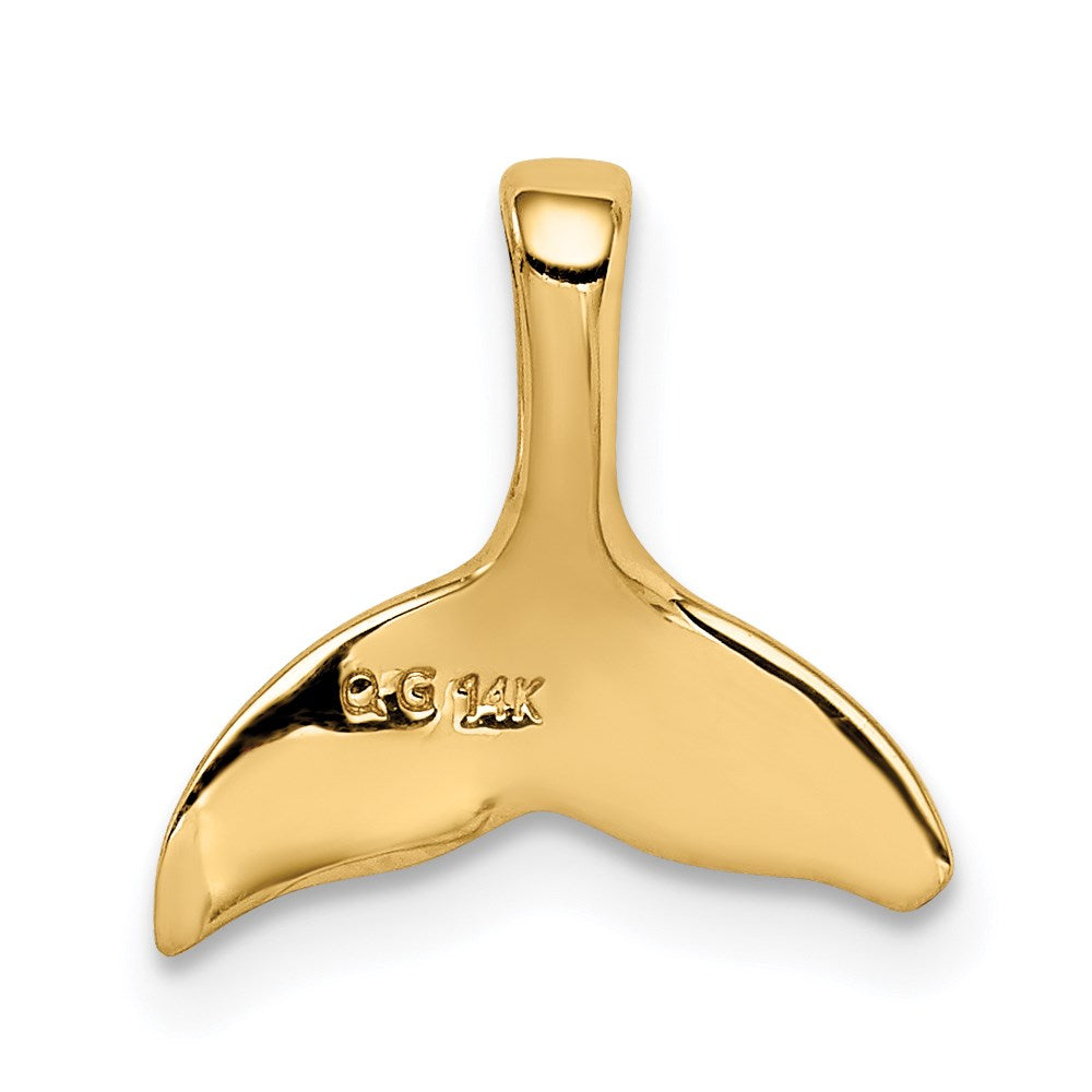 14k Yellow Gold 12 mm Whale Tail Chain Slide (0.63 grams)