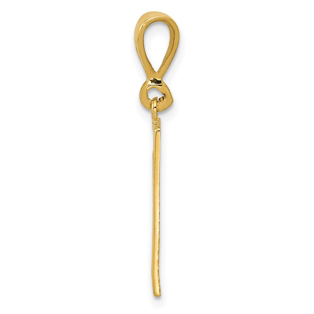 14k Yellow Gold 13 mm Strength Pendant (1.5 grams)