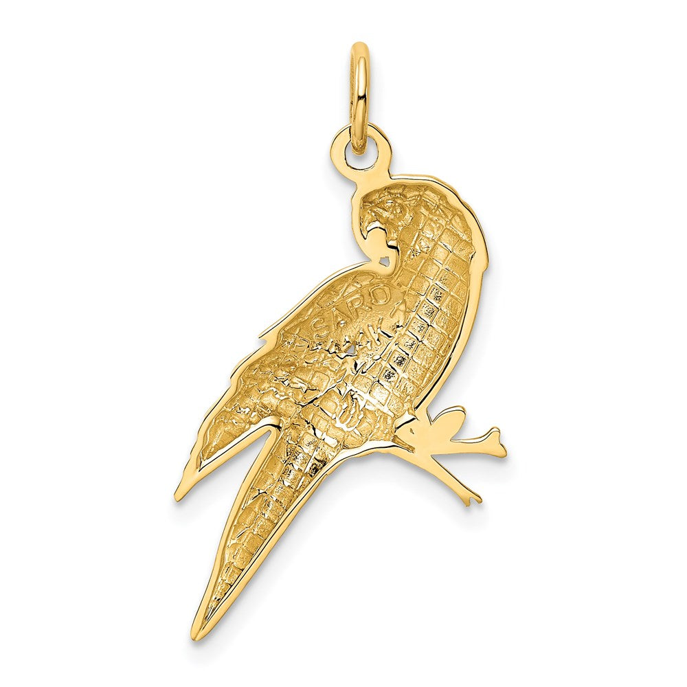 14k Yellow Gold 17 mm Parrot Charm (1.61 grams)