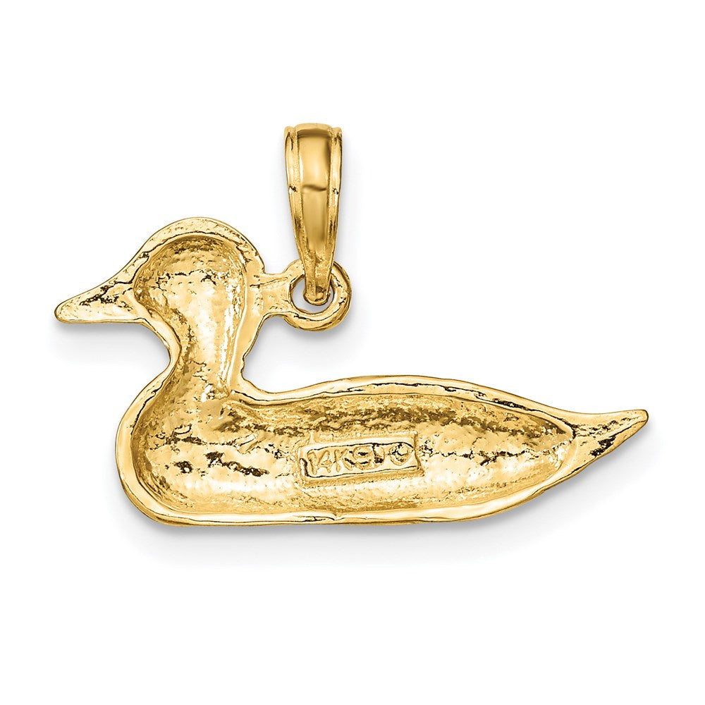 14k Yellow Gold 22 mm Mallard Charm (2.07 grams)