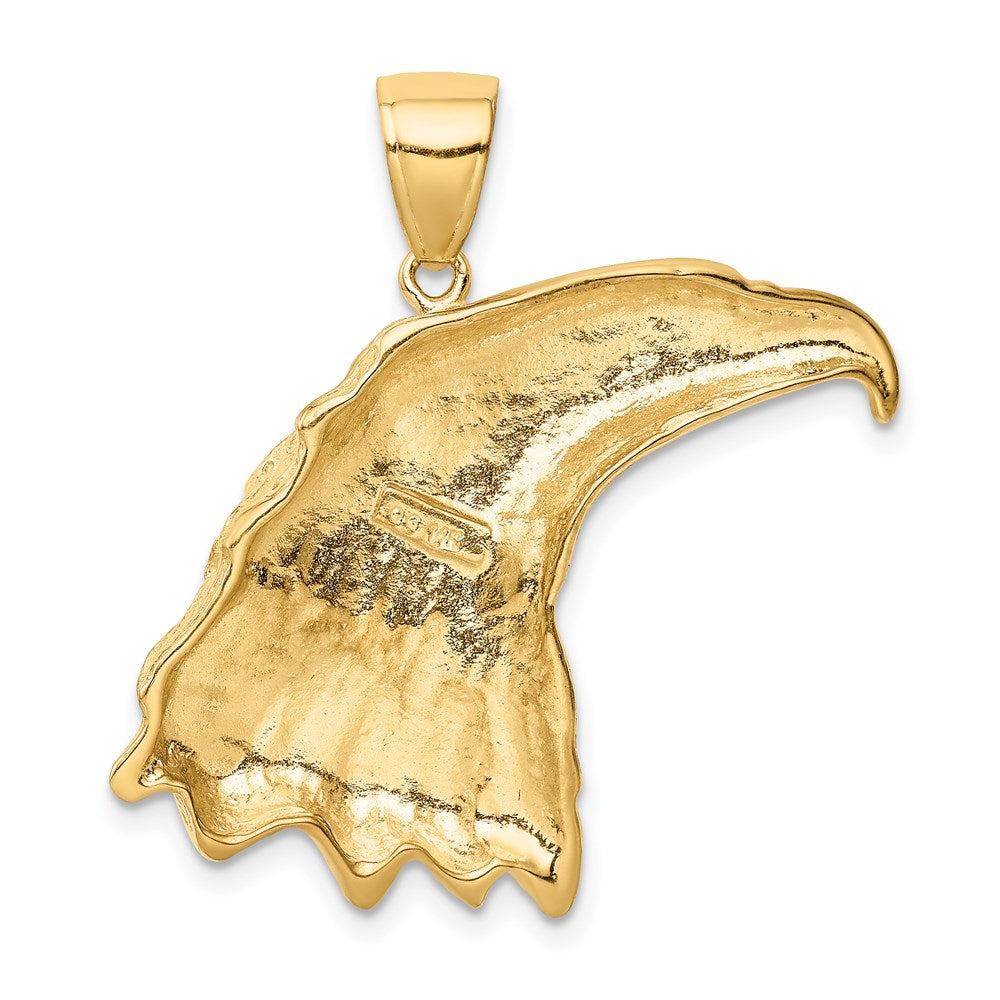 14k Yellow Gold 33 mm Eagle Head Pendant (7.75 grams)