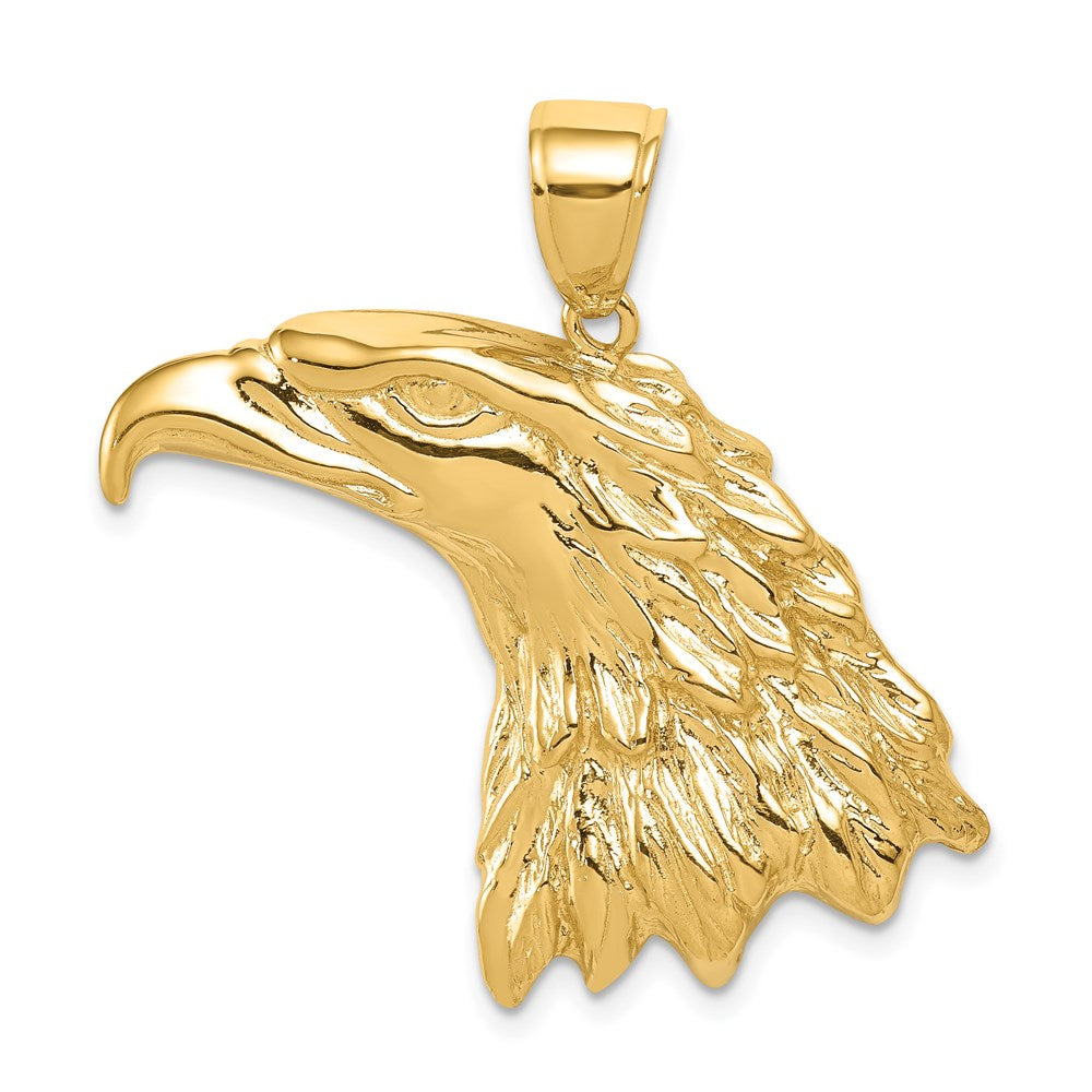 14k Yellow Gold 33 mm Eagle Head Pendant (7.75 grams)