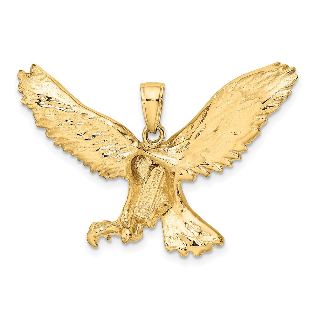 14k Yellow Gold 37.5 mm Eagle Pendant (6.98 grams)