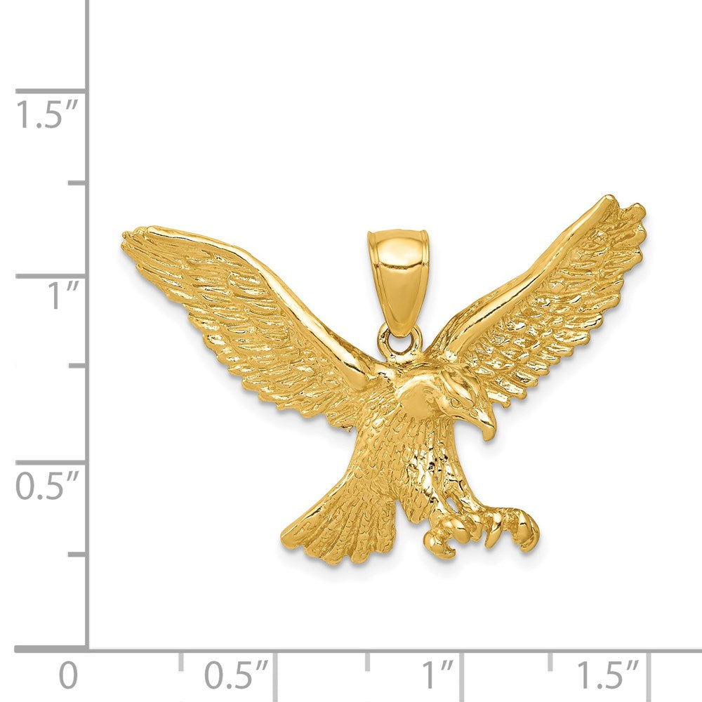 14k Yellow Gold 37.5 mm Eagle Pendant (6.98 grams)