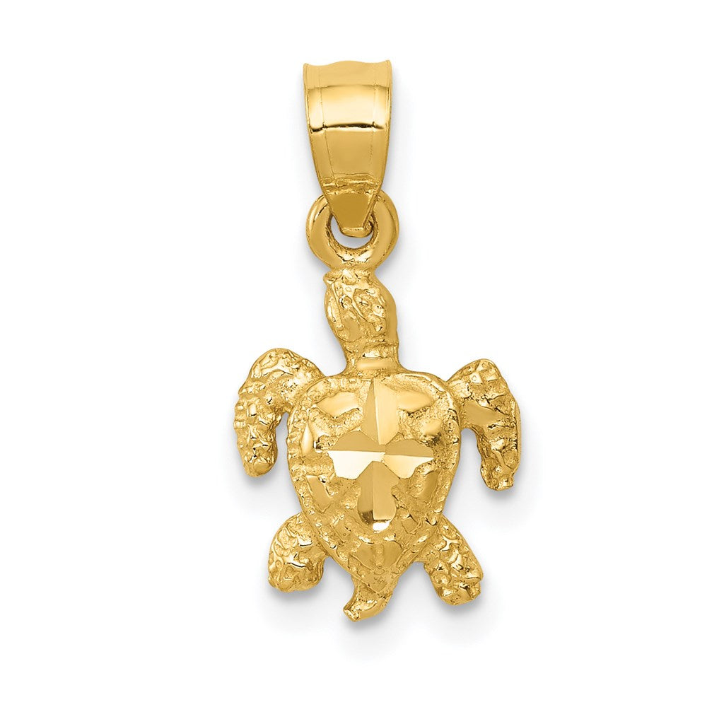 14k Yellow Gold 8 mm Turtle Pendant (0.66 grams)